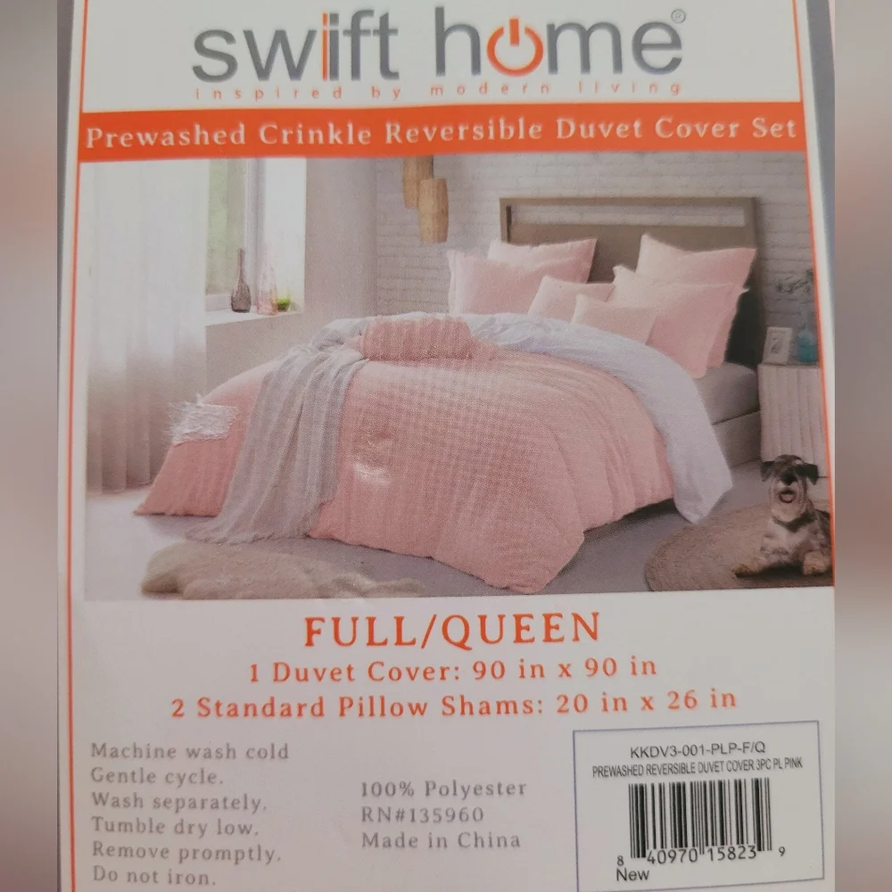 🎀 🌸✨️Swift Home - Luxurious Pink 3pc Duvet Cover Set